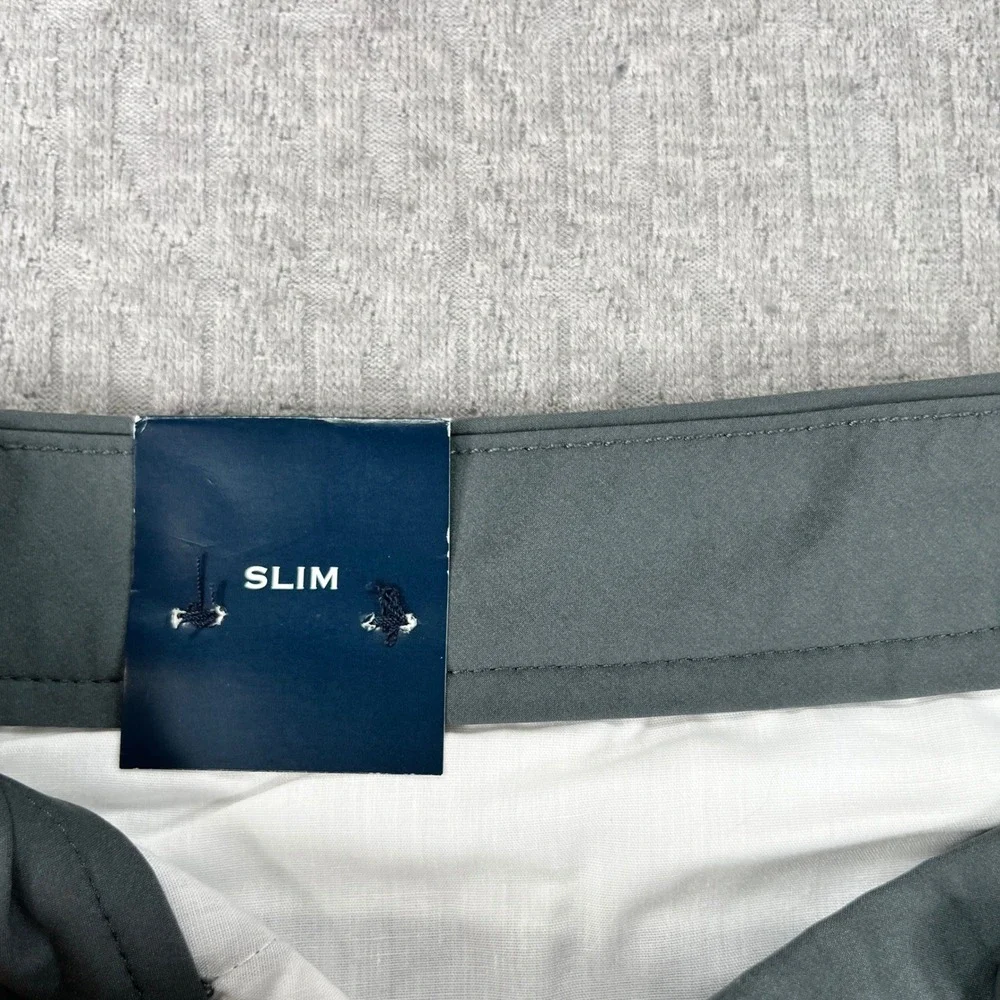 New J.Crew Tech Pant Mens 35x32 Gray Slim Fit Flex Performance Chino AA712